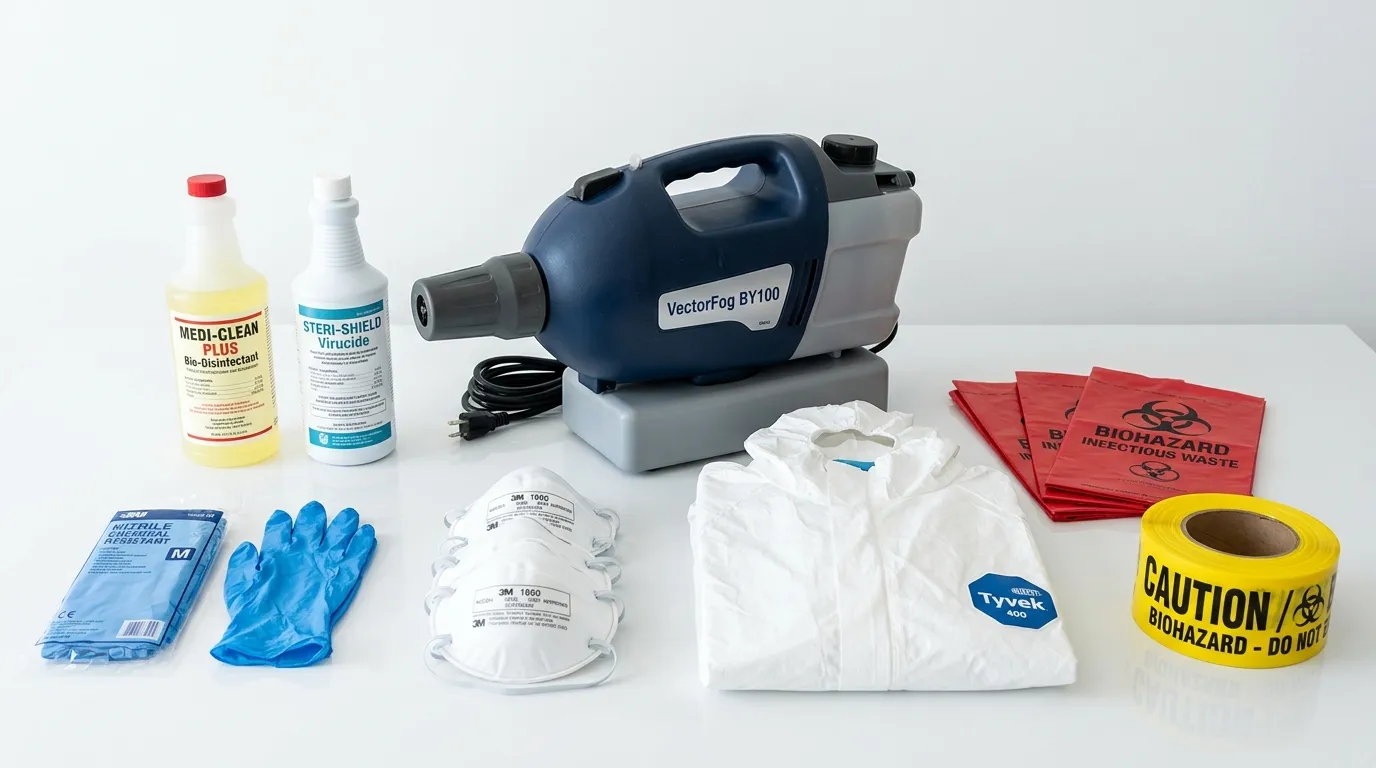 Professional biohazard remediation crew working in Clarksville