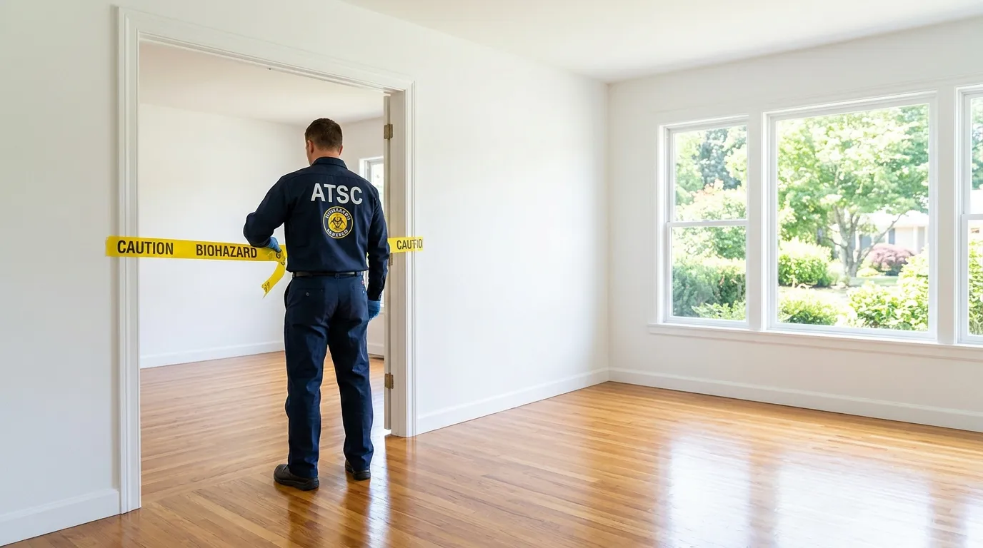 Certified biohazard cleanup crew performing Decomposition Cleanup in Clarksville